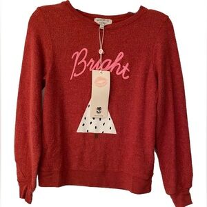 Wildfox Kids Bright Christmas Red Sweater Size 7/8